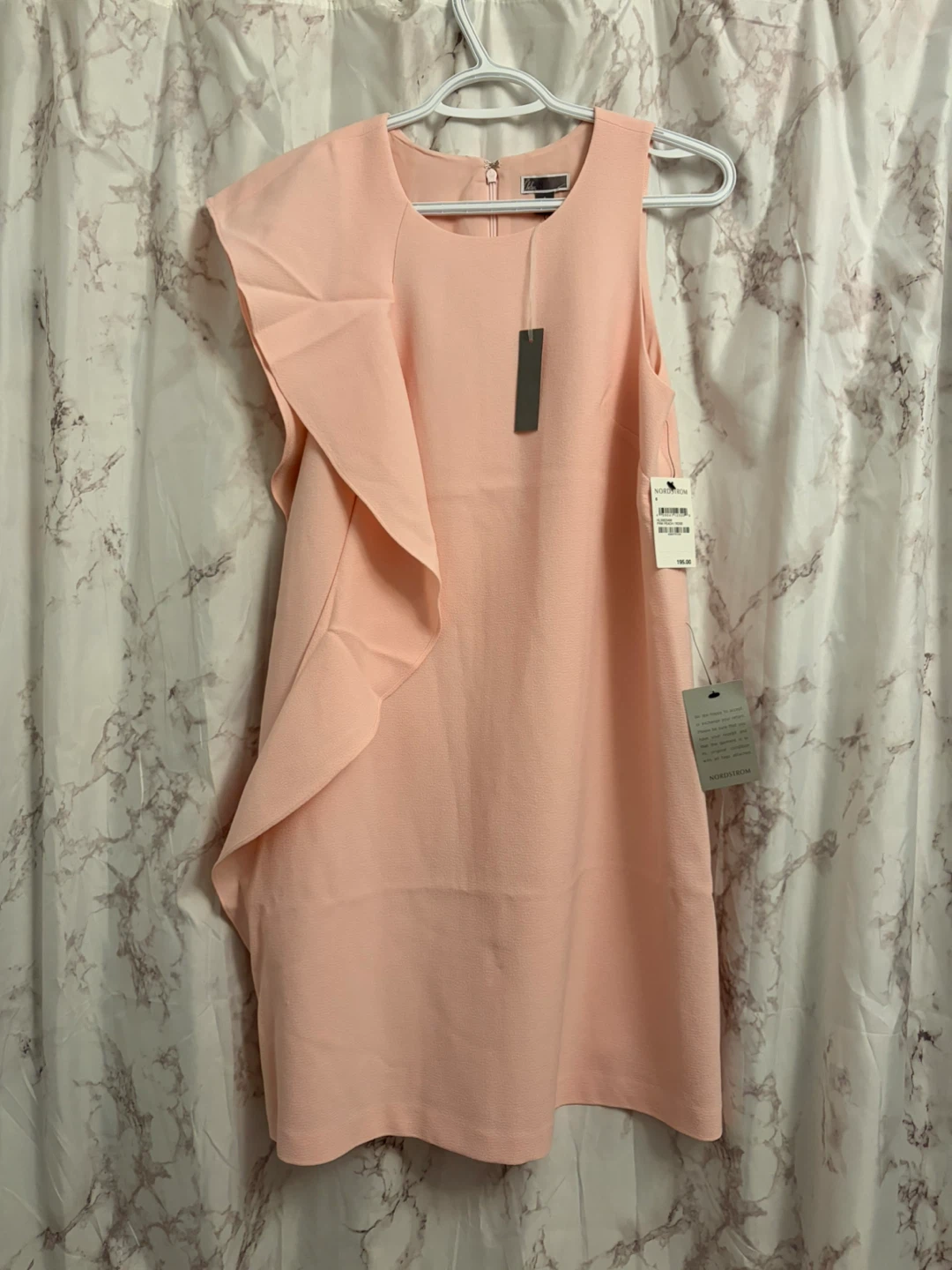 Dress with Ruffle Detail - Blush Pink - photo 3