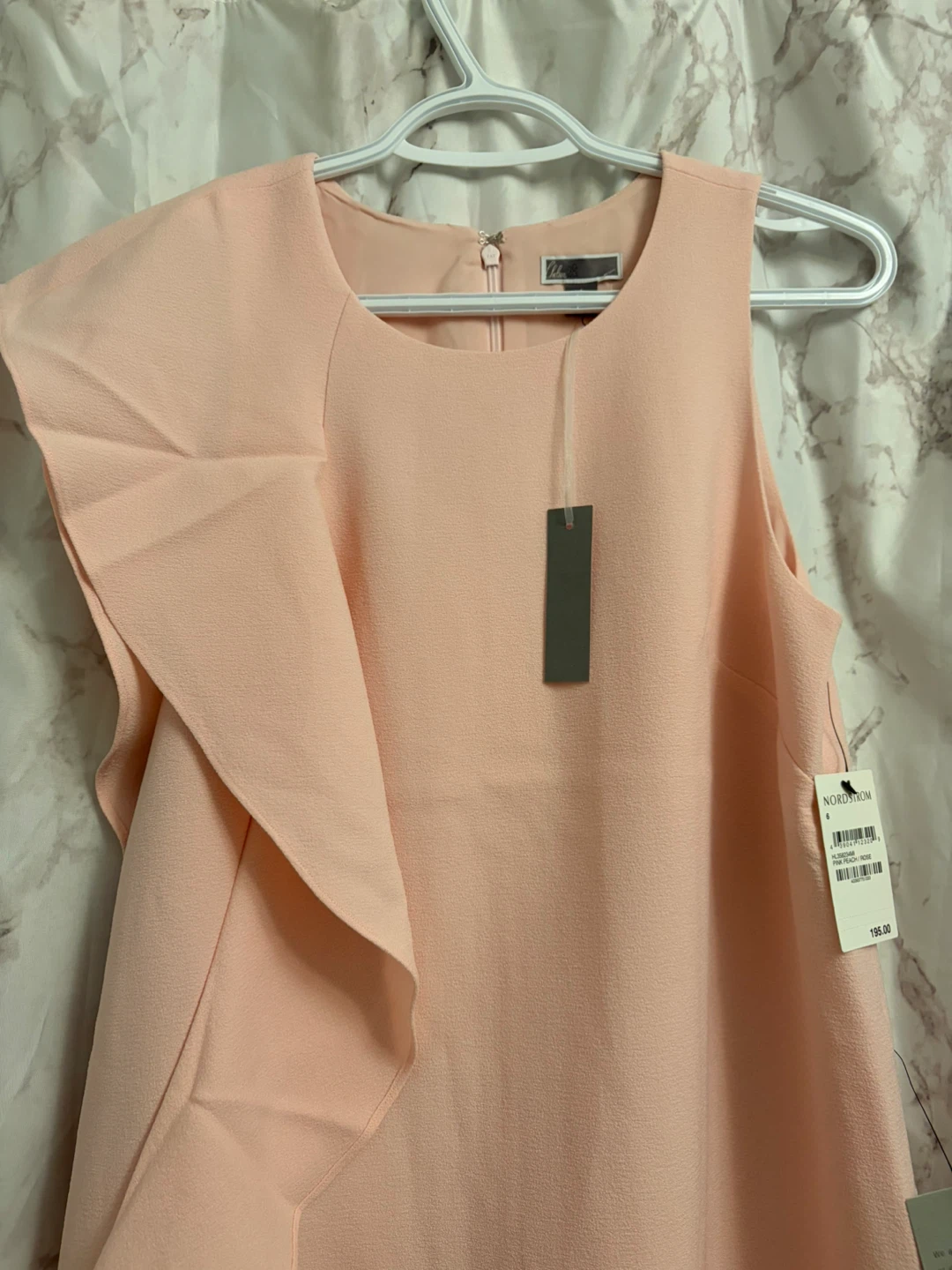 Dress with Ruffle Detail - Blush Pink - photo 5