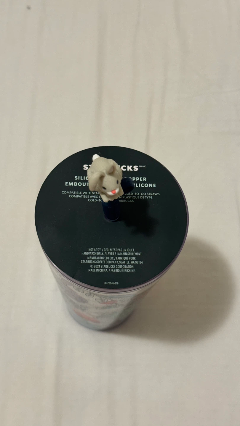 BRAND NEW 2024 Starbucks Easter Tumbler with Bunny Straw Topper - photo 3