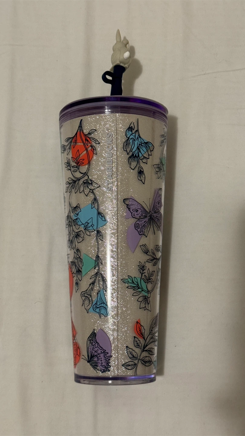 BRAND NEW 2024 Starbucks Easter Tumbler with Bunny Straw Topper - photo 2