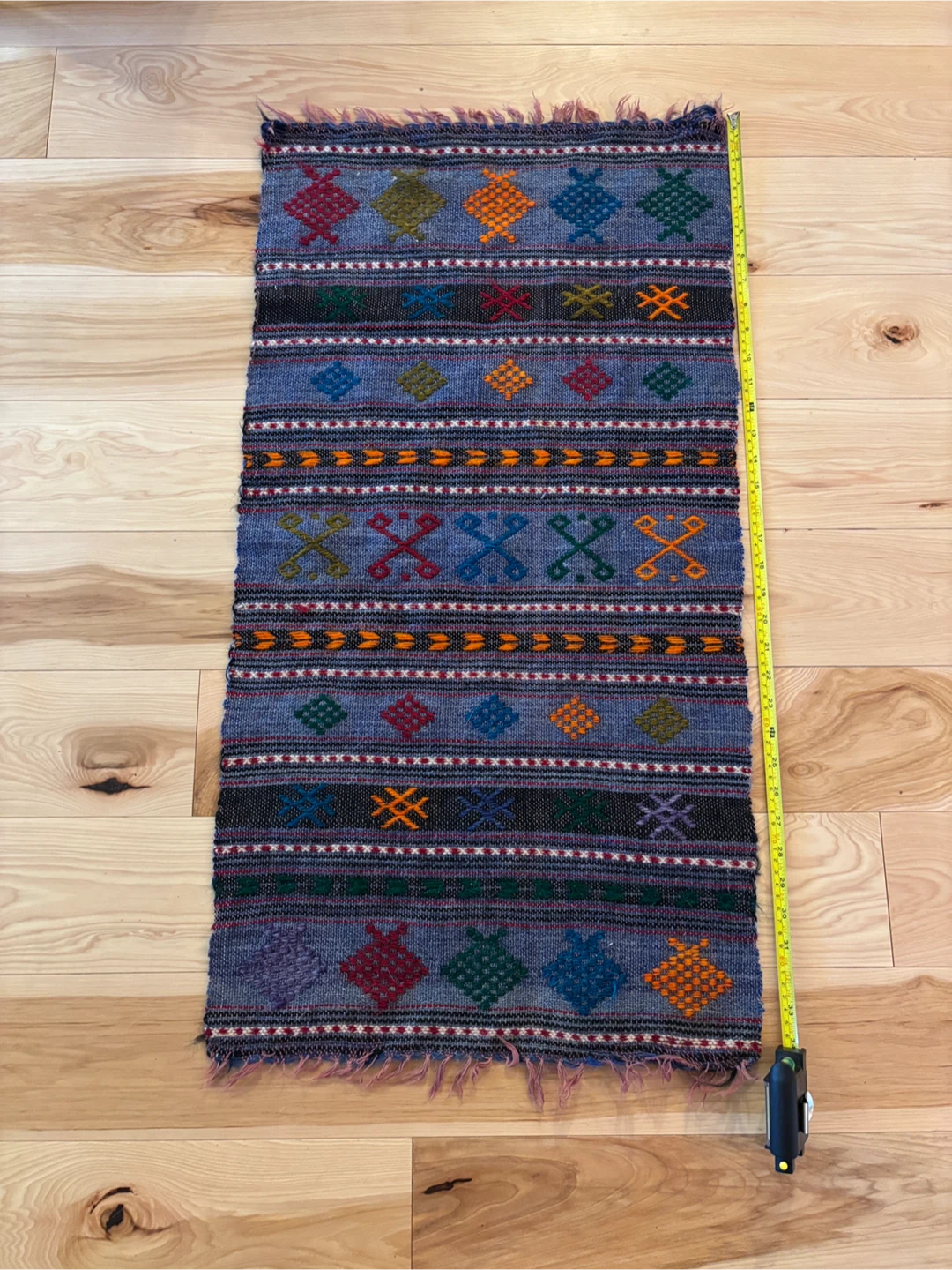 Small Multi-colour Woven Rug - photo 2