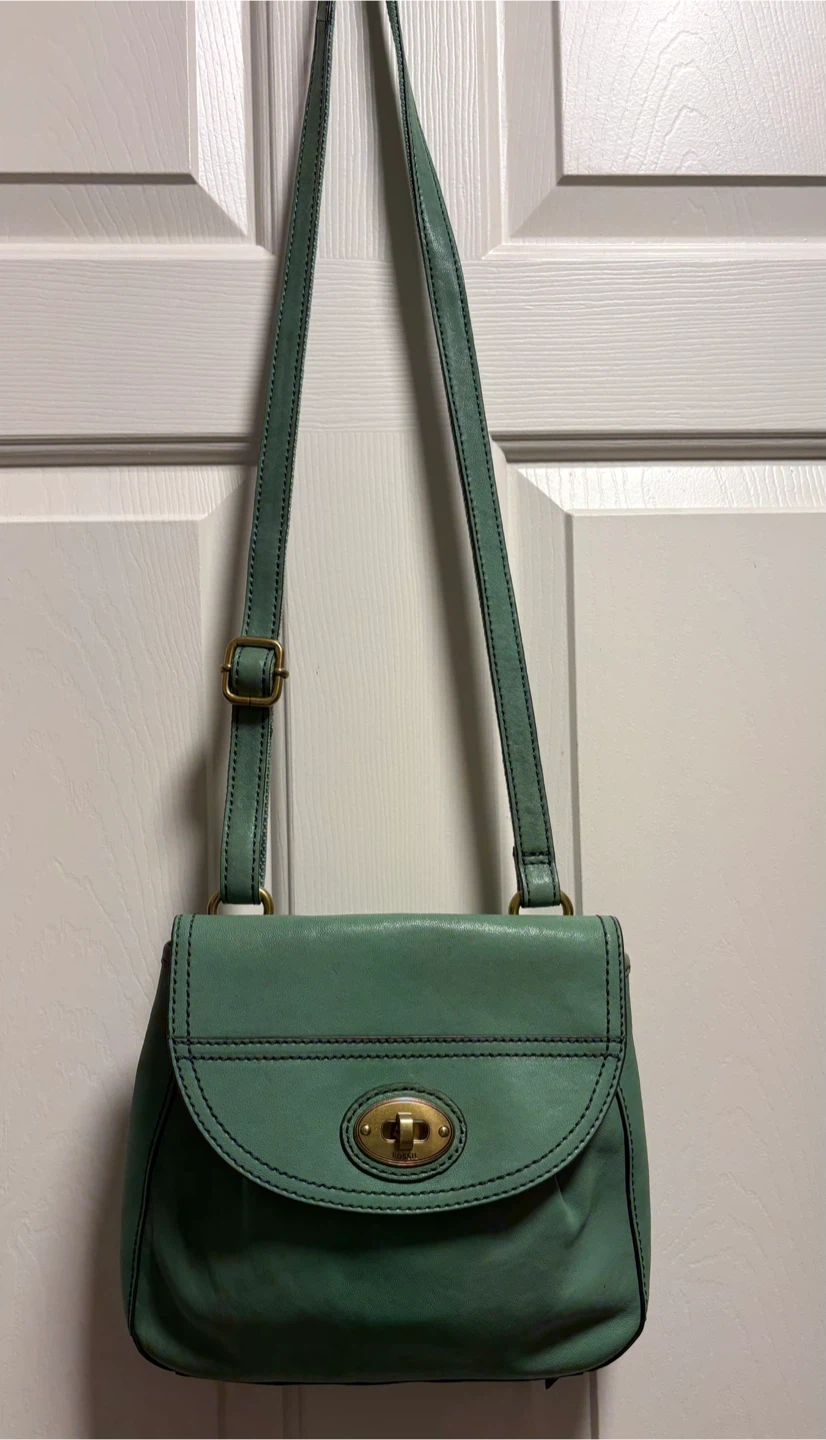 Fossil Green Leather Shoulder Bag - photo 2