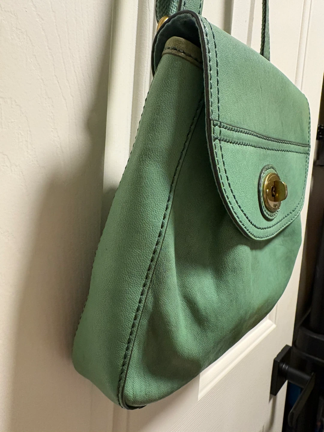 Fossil Green Leather Shoulder Bag - photo 5