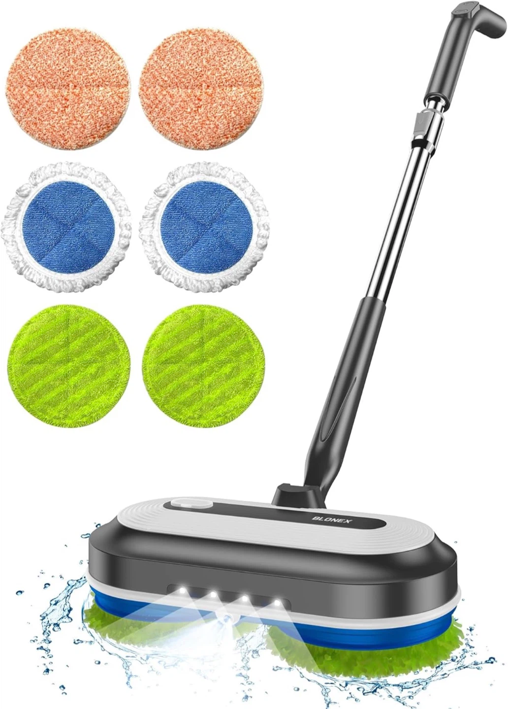 LIKE NEW Spin Floor Mop with LED + Sprayer