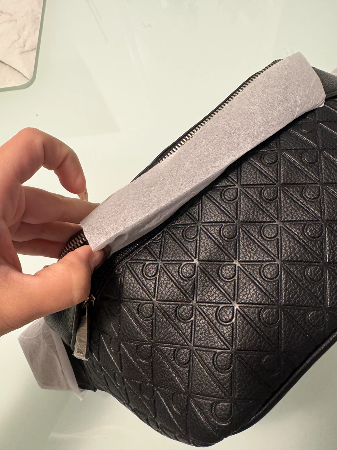 Calvin Klein Black Embossed Belt Bag - photo 4
