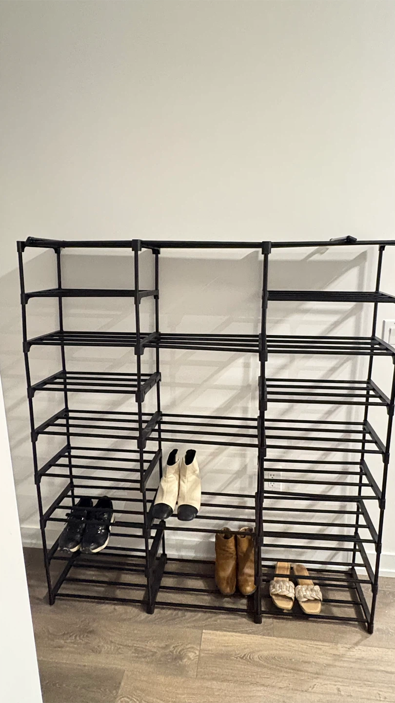 Black Metal Shoe Rack Organizer - photo 3