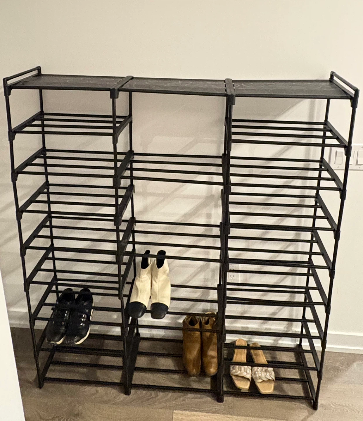 Black Metal Shoe Rack Organizer - photo 4