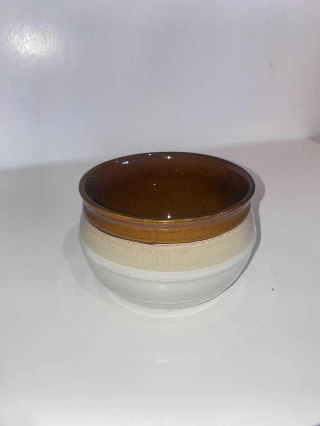 Vintage stoneware soup bowl