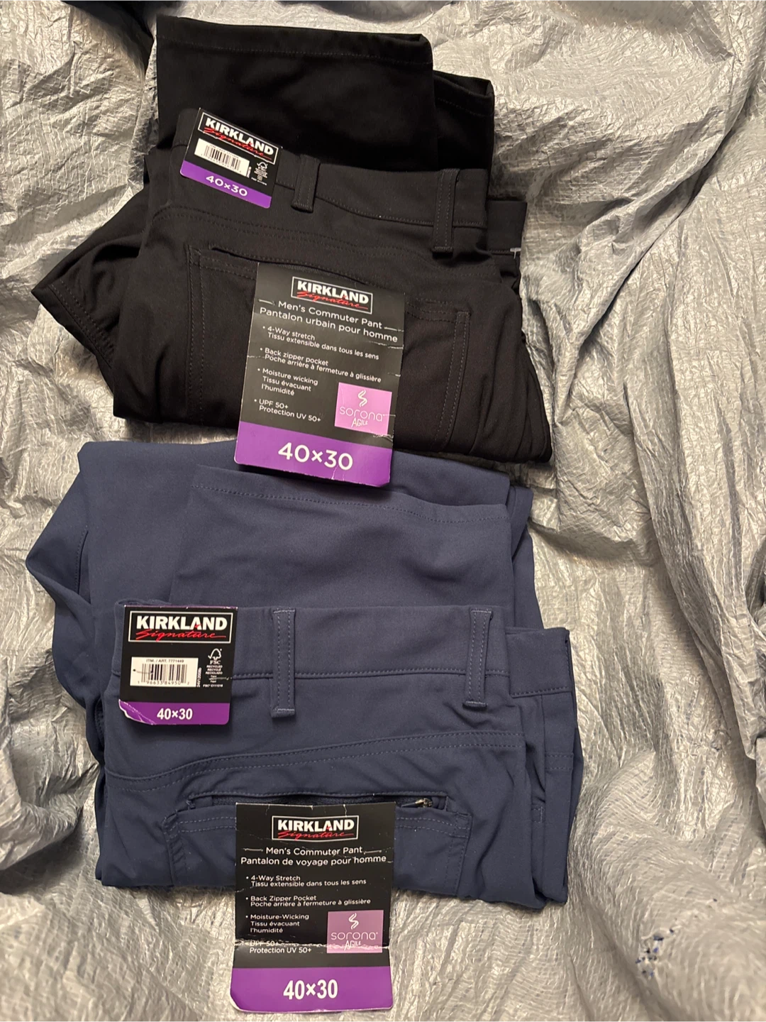 2pc Kirkland Signature Men's Commuter Pants - 40x30