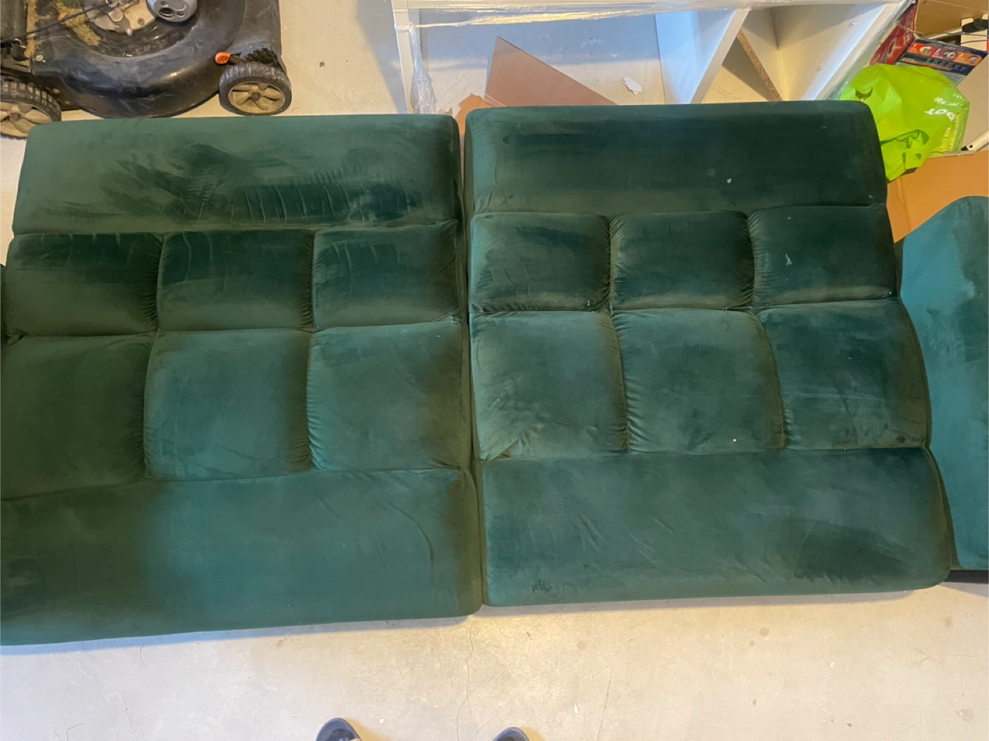 Green Velvet Sofa - photo 2