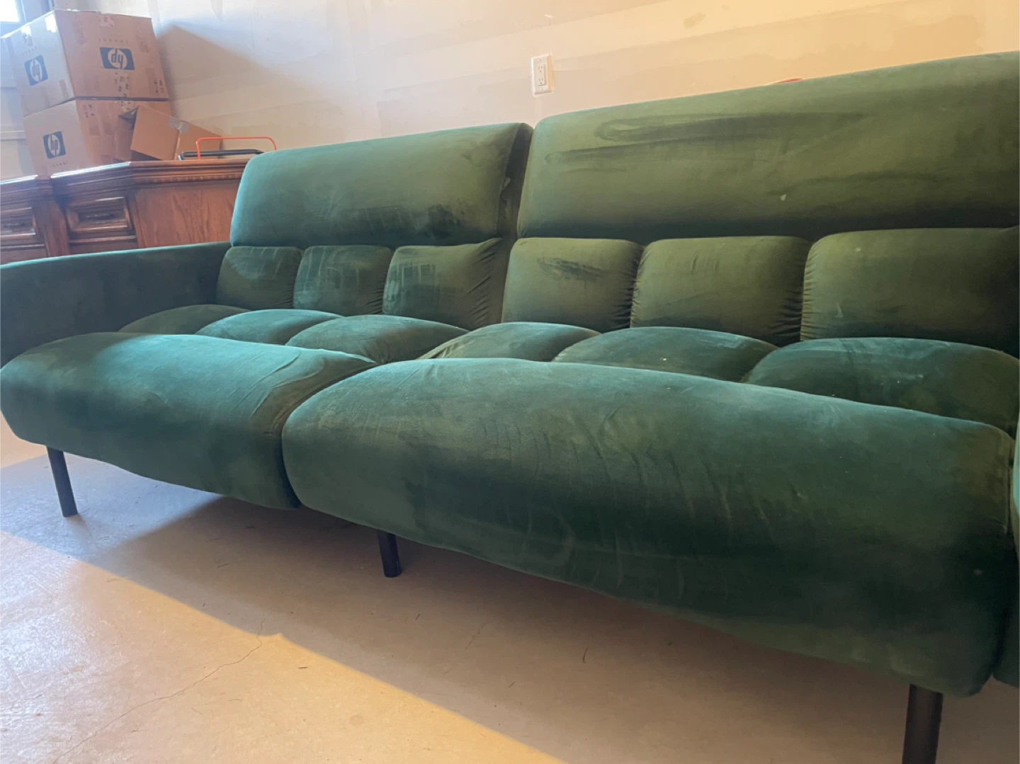 Green Velvet Sofa