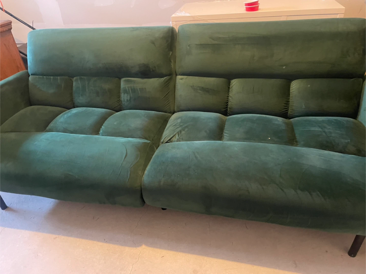 Green Velvet Sofa - photo 5