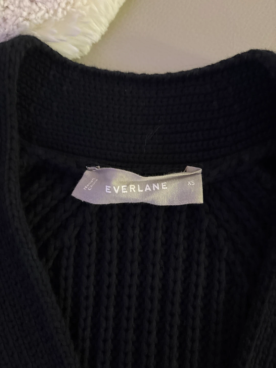 Everlane Black Ribbed Cardigan Sweater XS - photo 2