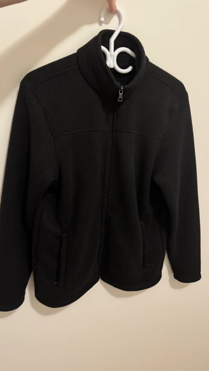 LIKE NEW M&S Charcoal Fleece Zip-Up Jacket - Small