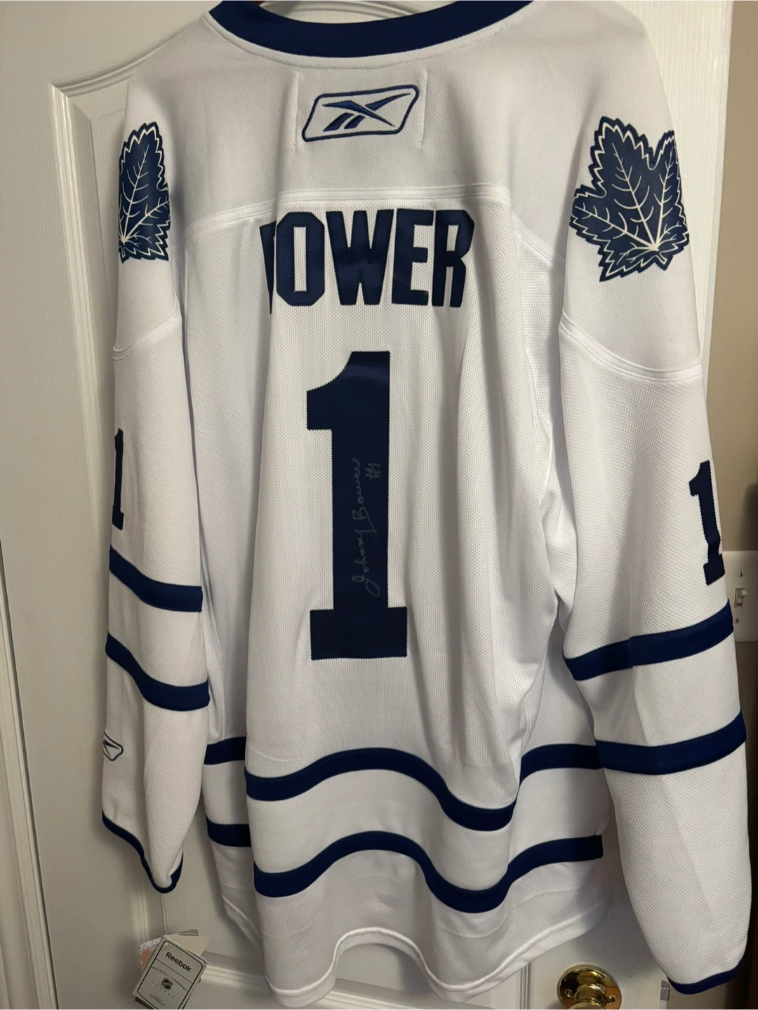 Reebok Toronto Maple Leafs "Power" #1 Signed Hockey Jersey