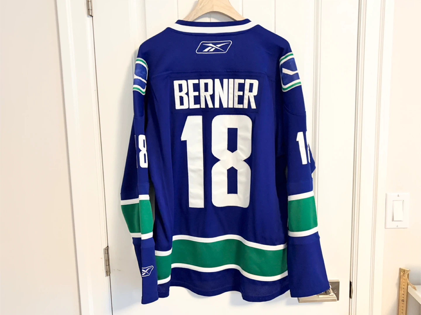 Authentic Reebok Vancouver Canucks Steve Bernier Jersey Large