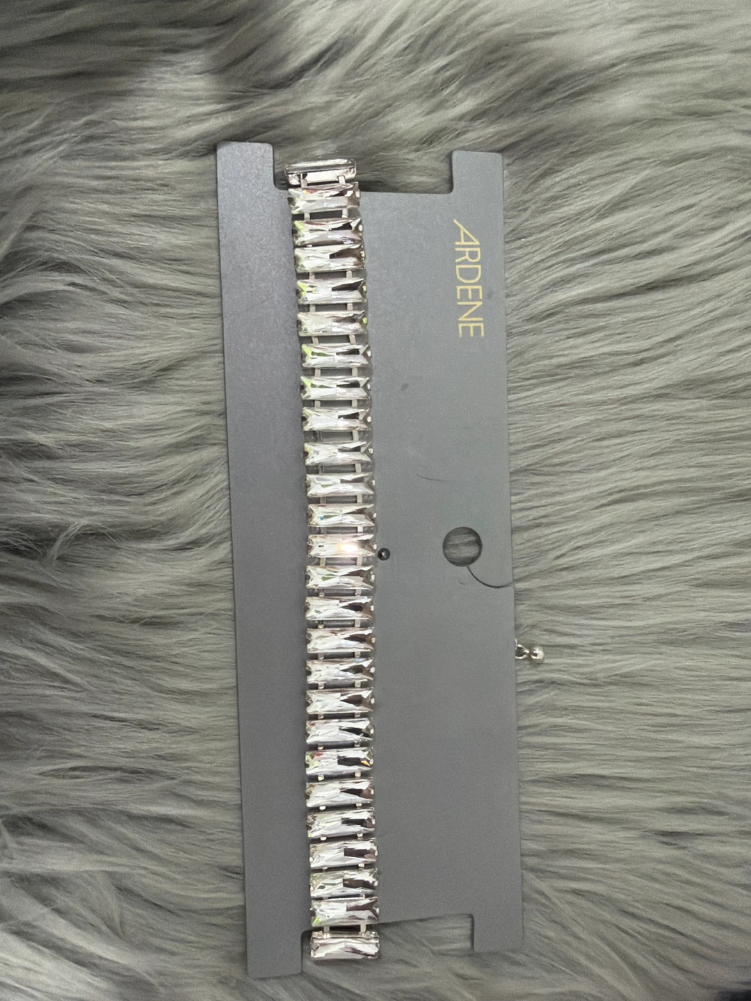 Silver-Tone Rhinestone Pendant
