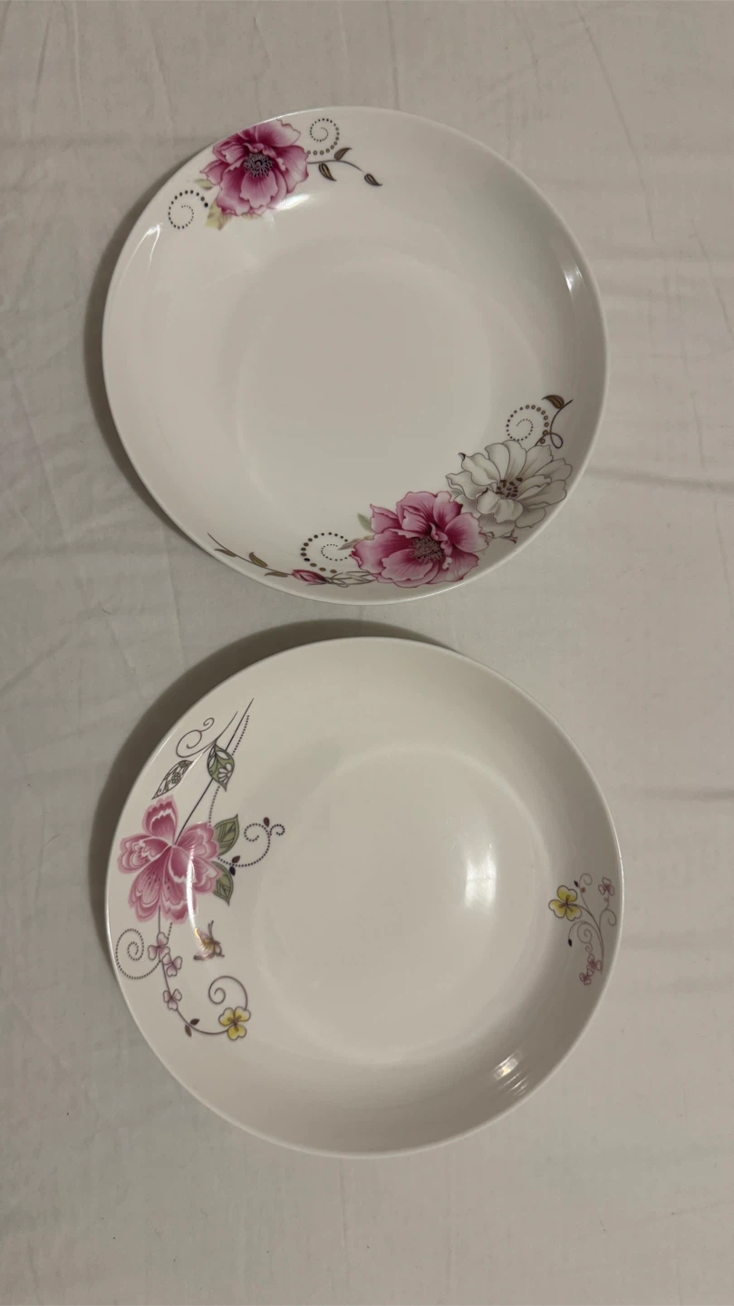 LIKE NEW Set of 2 Fine China Floral Plates - 2 for $2
