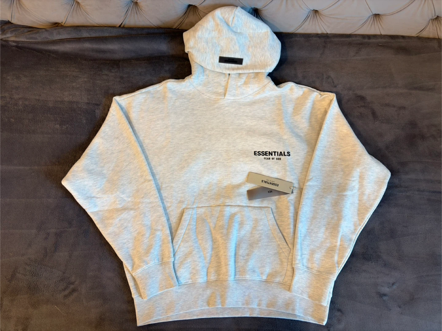 Fear of God Essentials Hoodie Light oatmeal SS22 Size S New