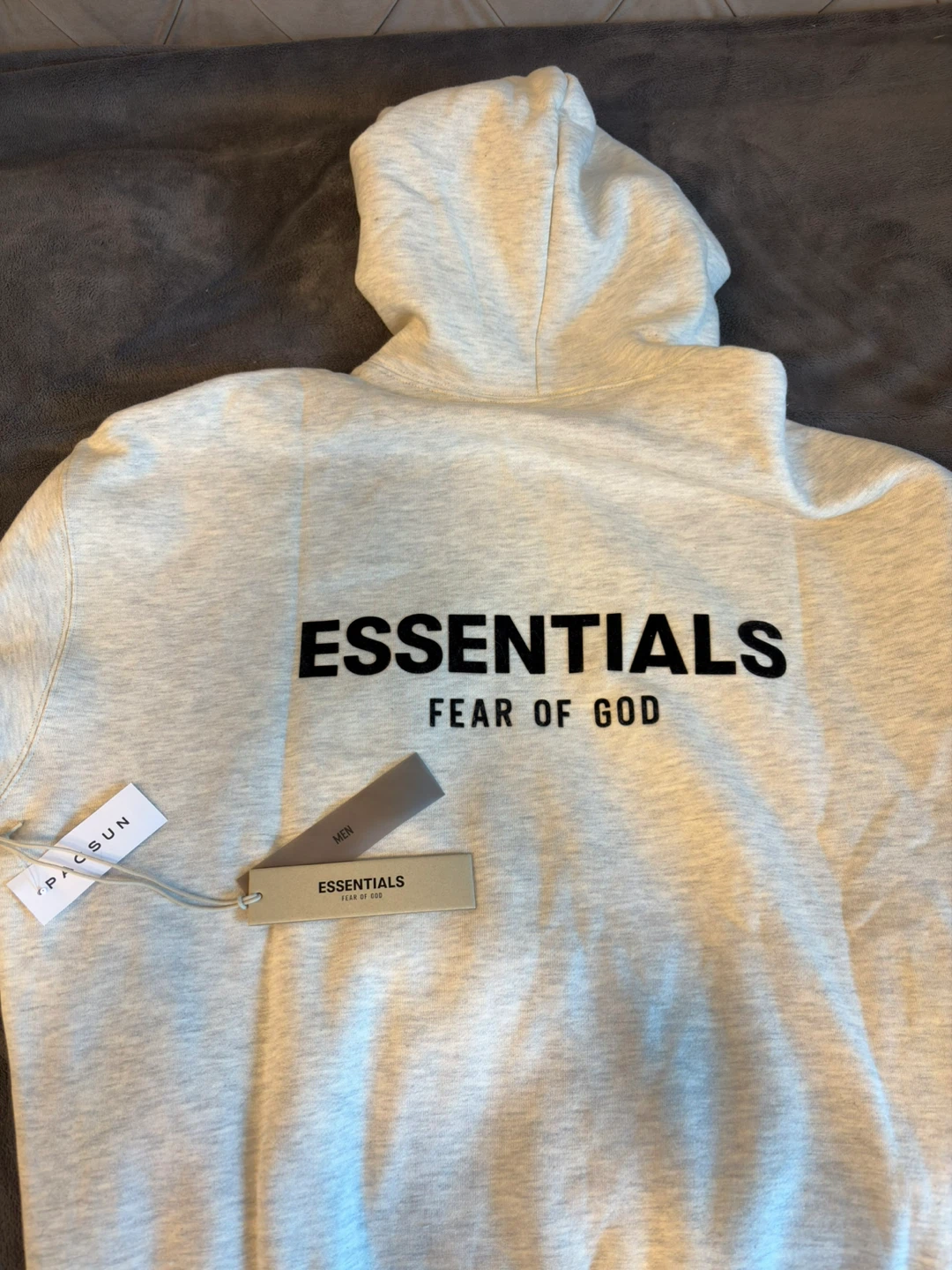 Fear of God Essentials Hoodie Light oatmeal SS22 Size S New - photo 4
