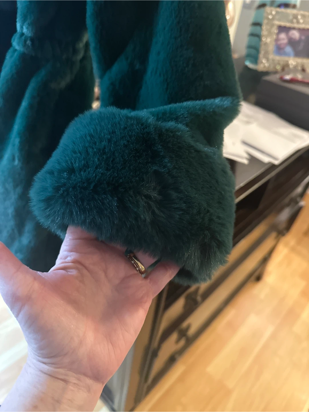 Green Faux Fur Coat - photo 3