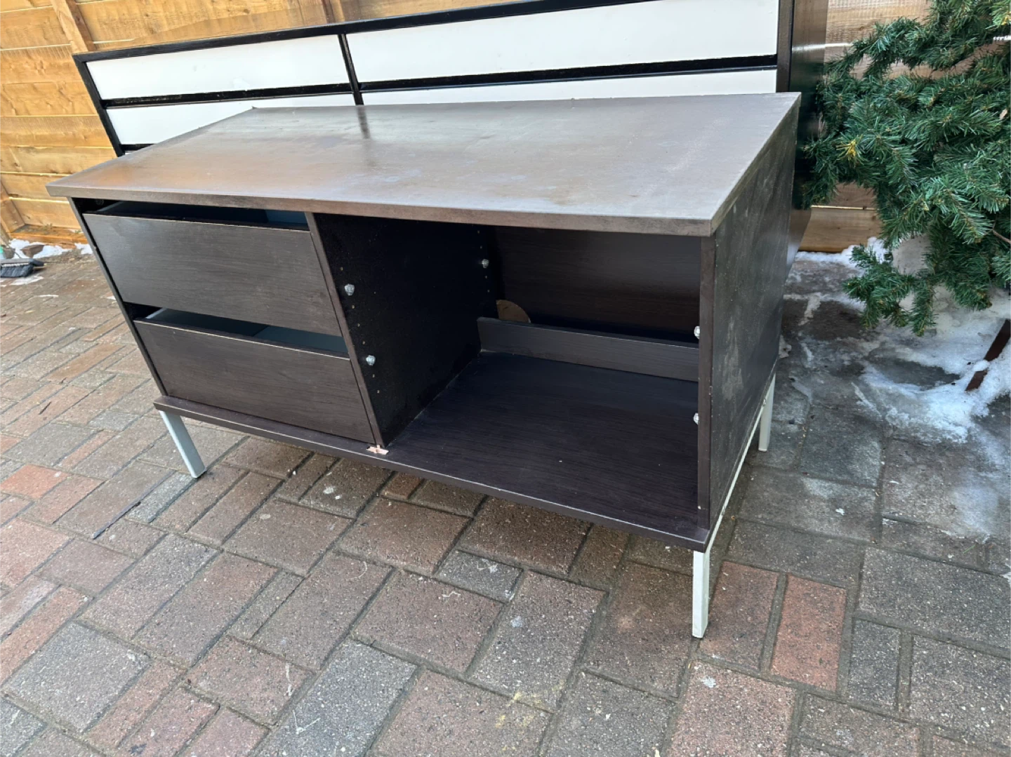 Dark Brown Dresser/TV Stand with Drawers