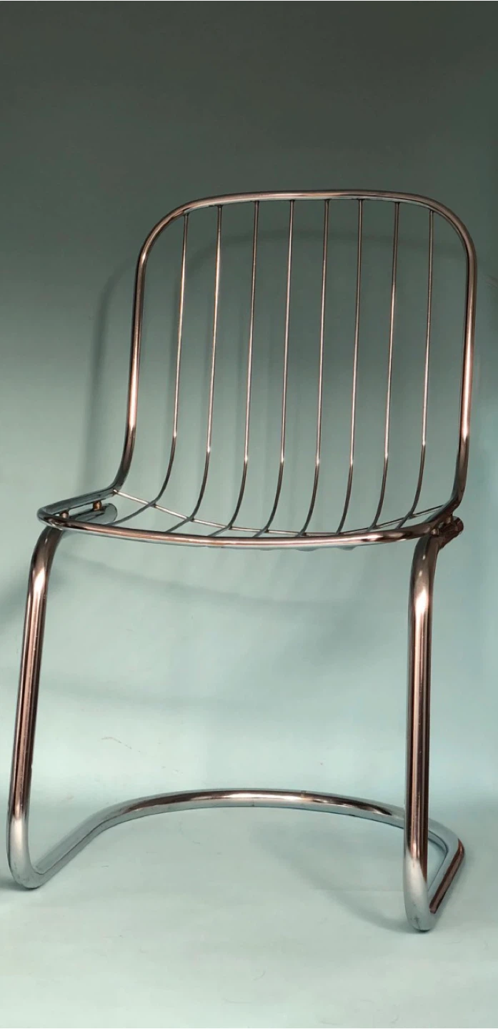 Chrome chair by Gastone Rinaldi, Italy, 1970s