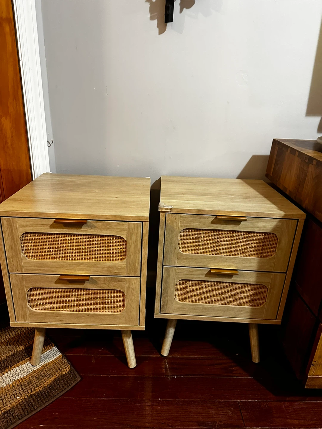 2 Rattan Nightstands - photo 2