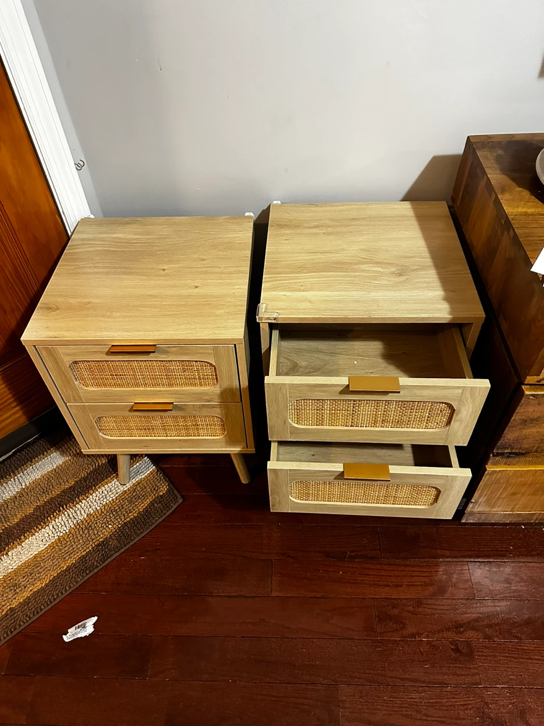 2 Rattan Nightstands