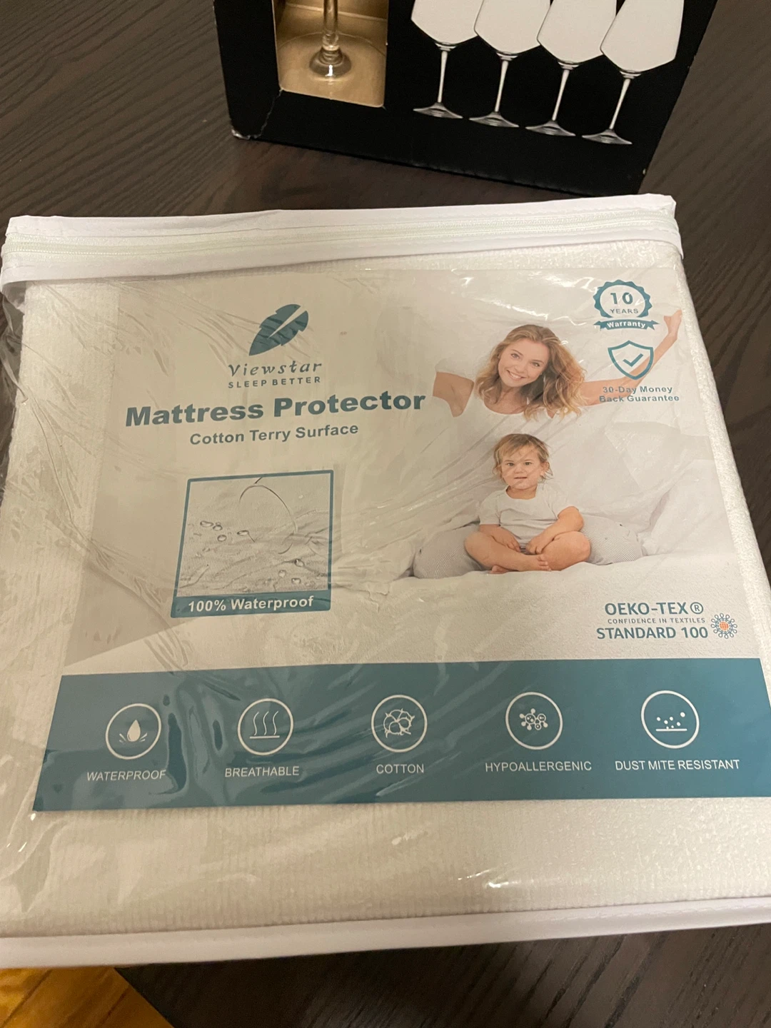 Queen size Viewstar Cotton Terry Surface Mattress Protector