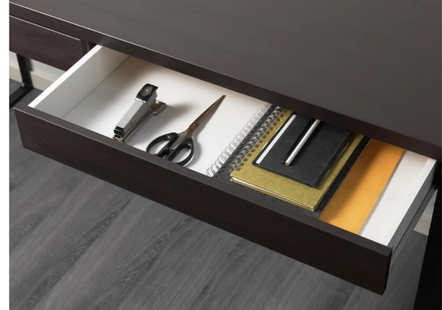 IKEA MICKE Desk, black-brown, 55 7/8x19 5/8 " - photo 4