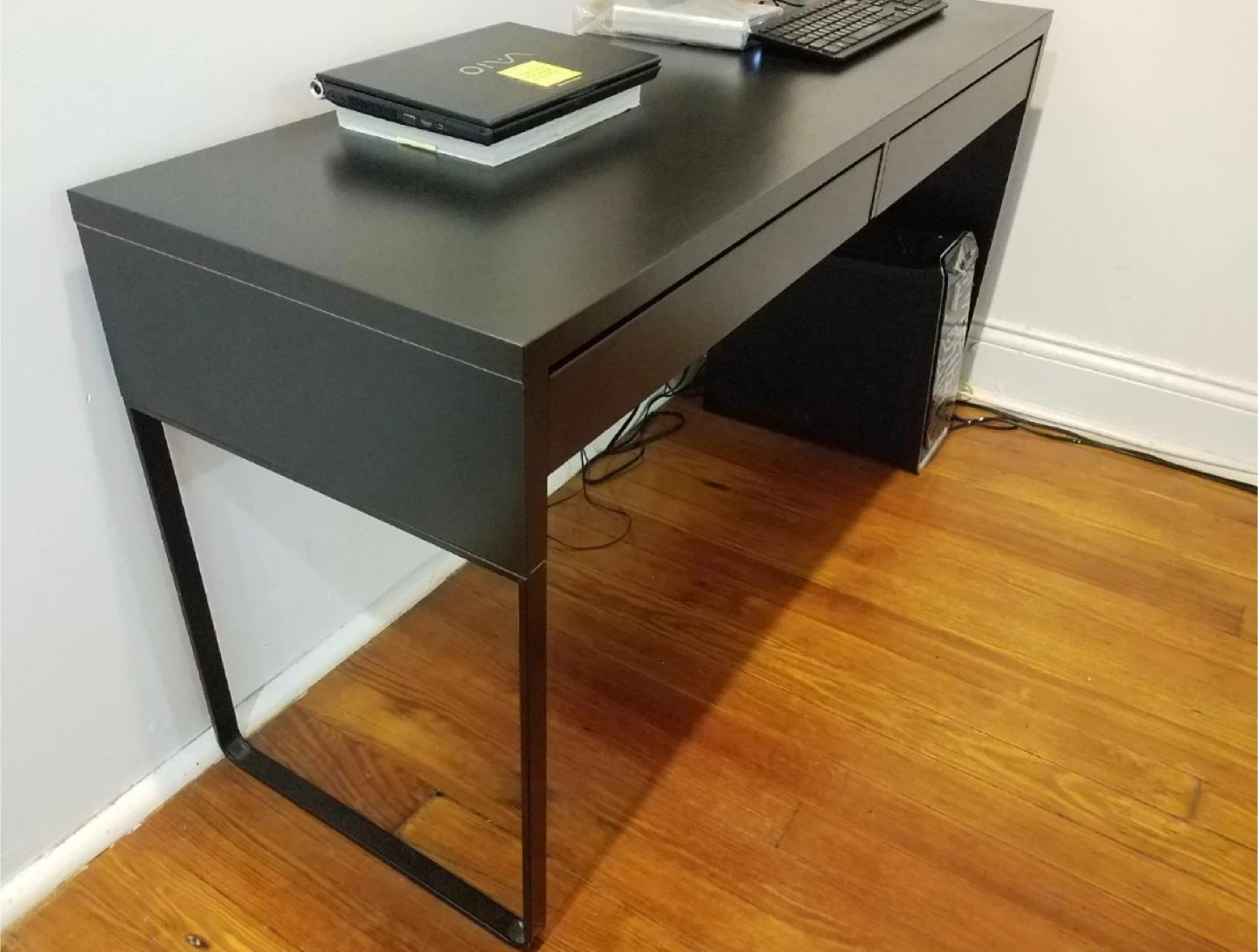 IKEA MICKE Desk, black-brown, 55 7/8x19 5/8 " - photo 2