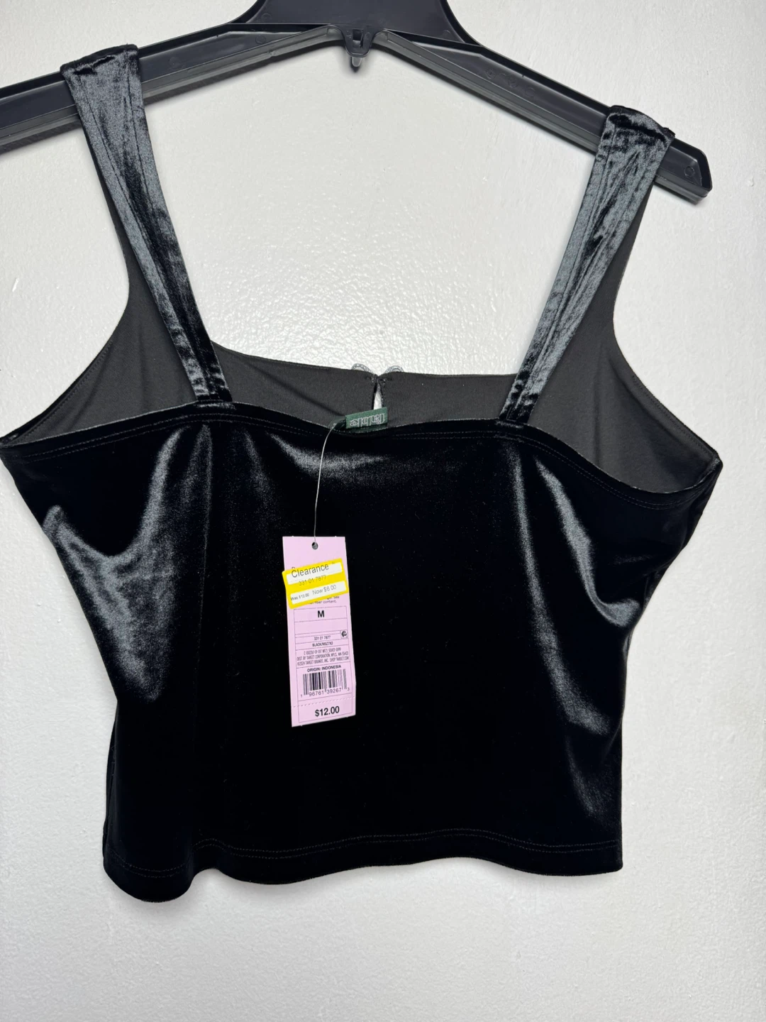 Wild Fable Black Velvet Bow Tank Top Size M - photo 2