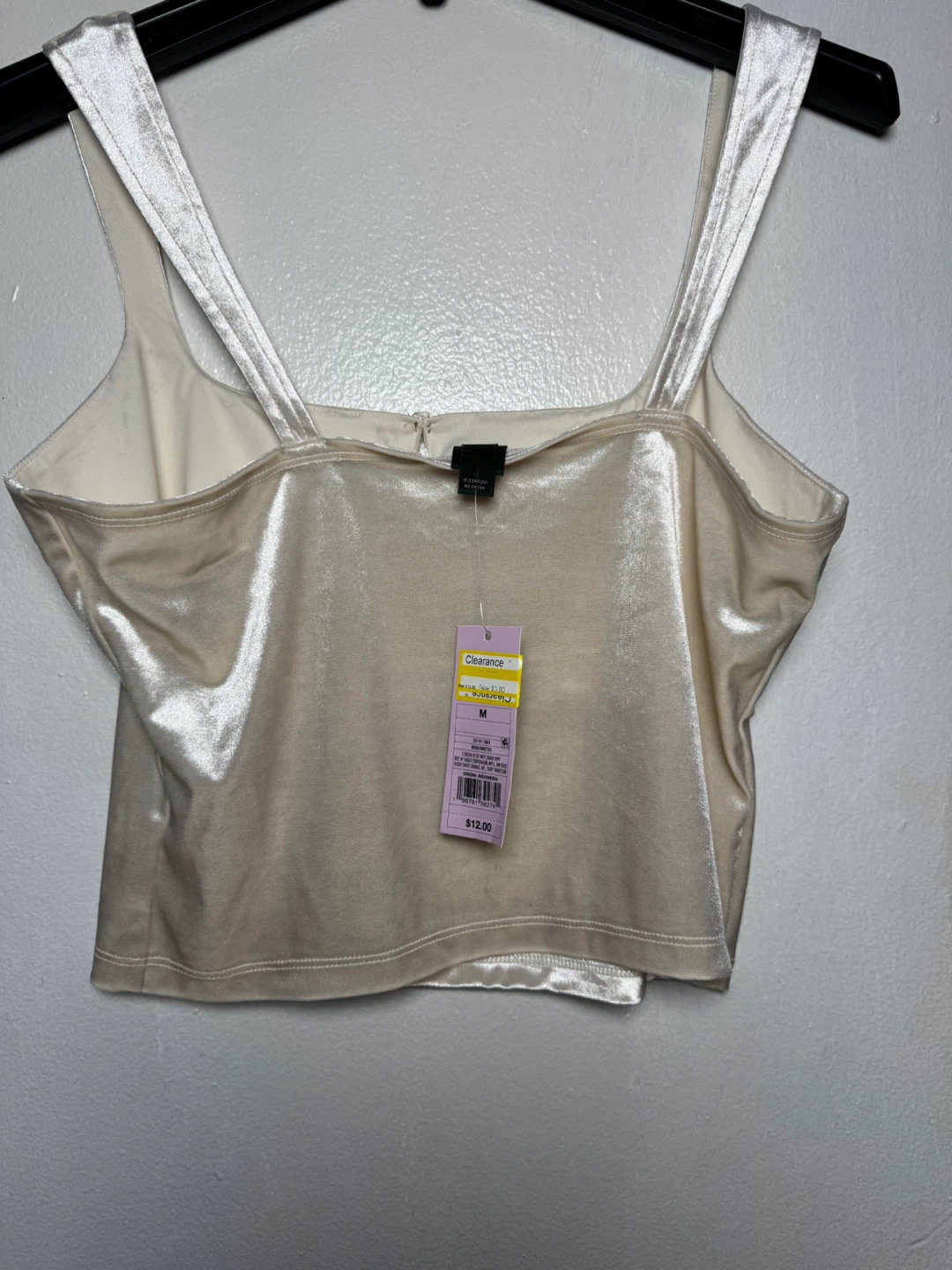 Wild Fable Velvet Cami Top - Cream - Size M - photo 2