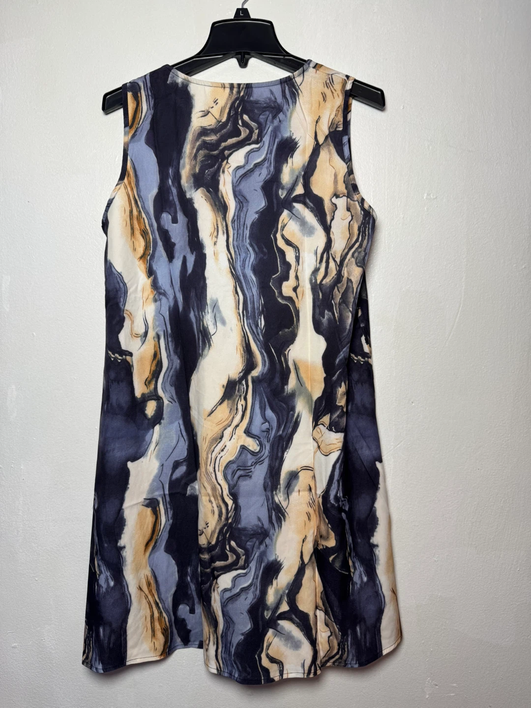 Sleeveless V-Neck Dress with Abstract Print - Size L - photo 2