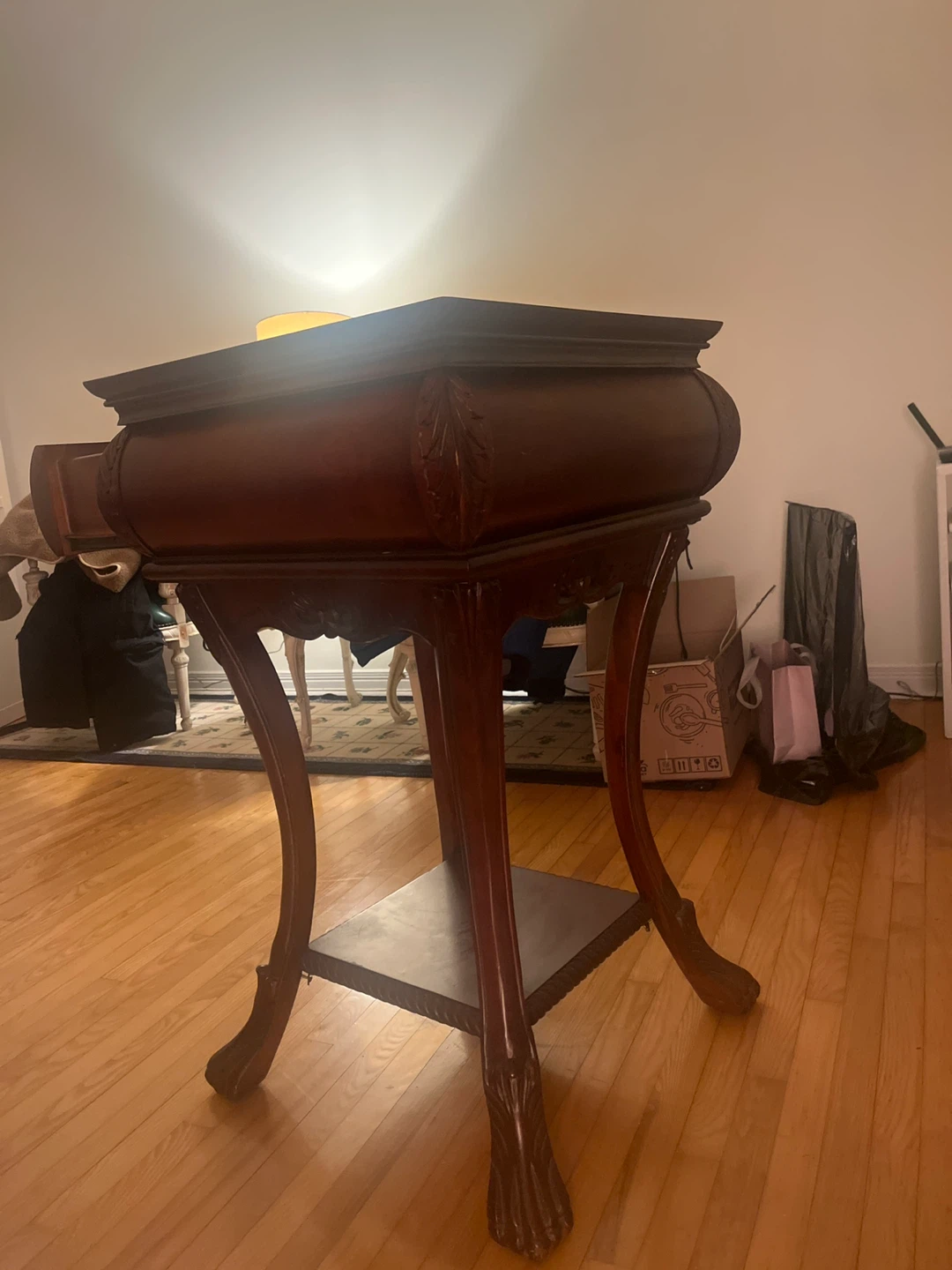 Wooden Side Table with Drawer - photo 4