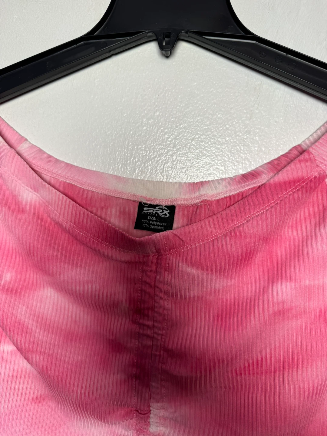 Active GX Tie-Dye Ribbed Crop Top & Bike Shorts Set Size L - photo 2