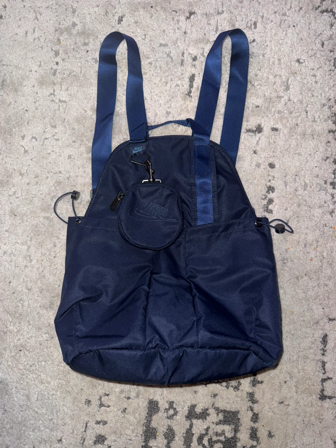Nike Blue Nylon Backpack with Detachable Pouch