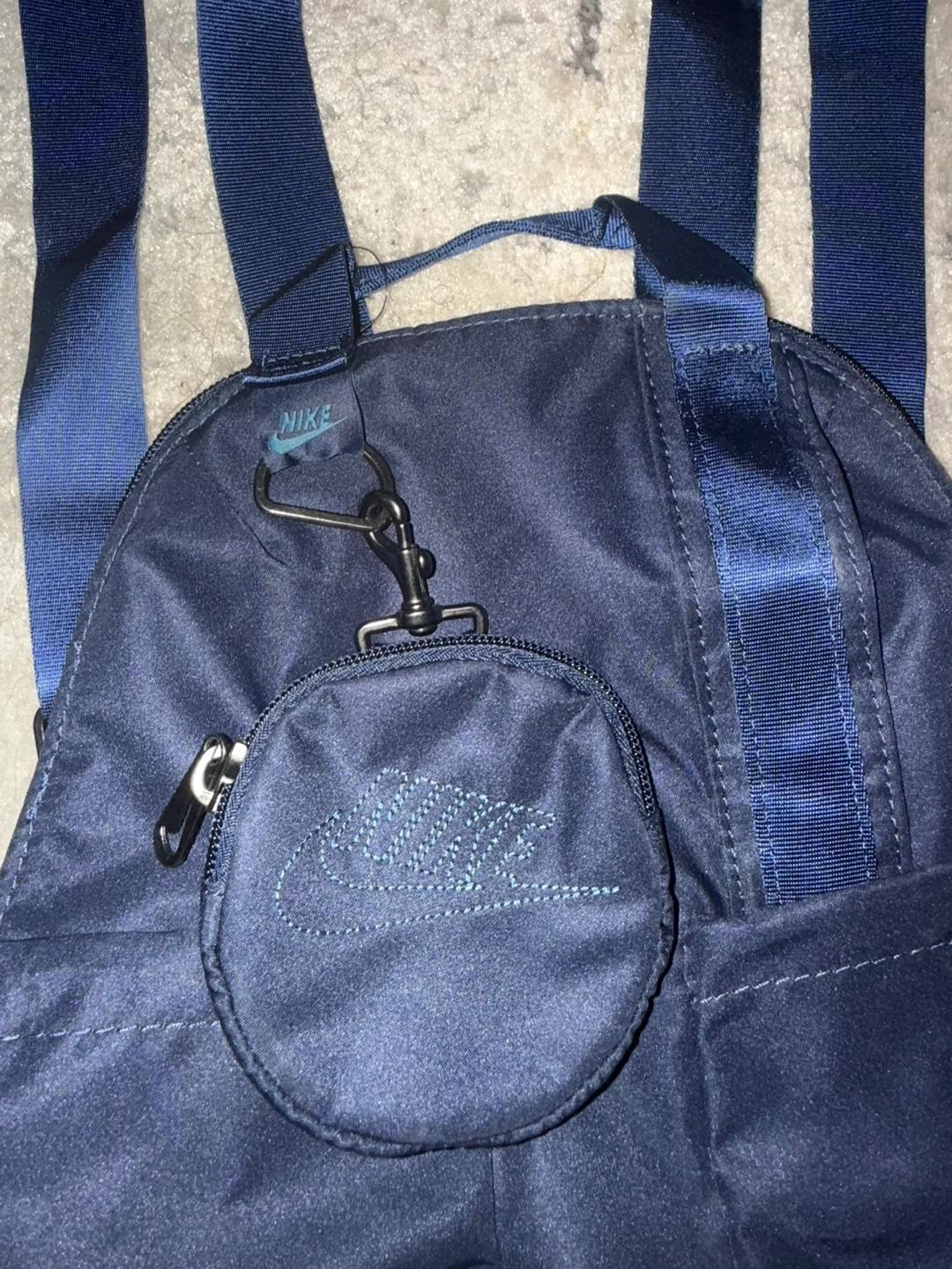 Nike Blue Nylon Backpack with Detachable Pouch - photo 2