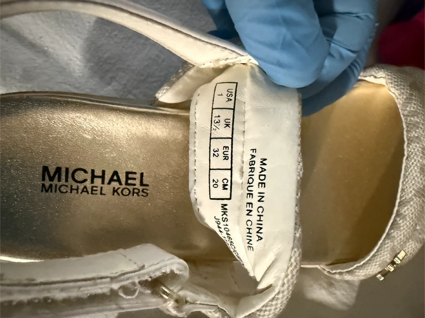 Michael Kors Kids Sandals Size 1 Gold Logo Print