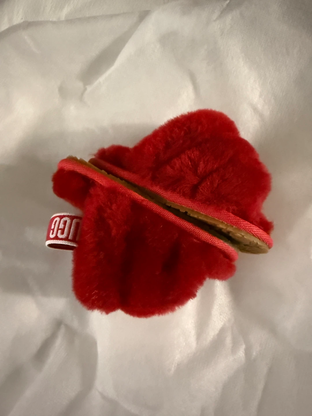 UGG Fluff Yeah Slide Slippers - Red - Size Medium - photo 3
