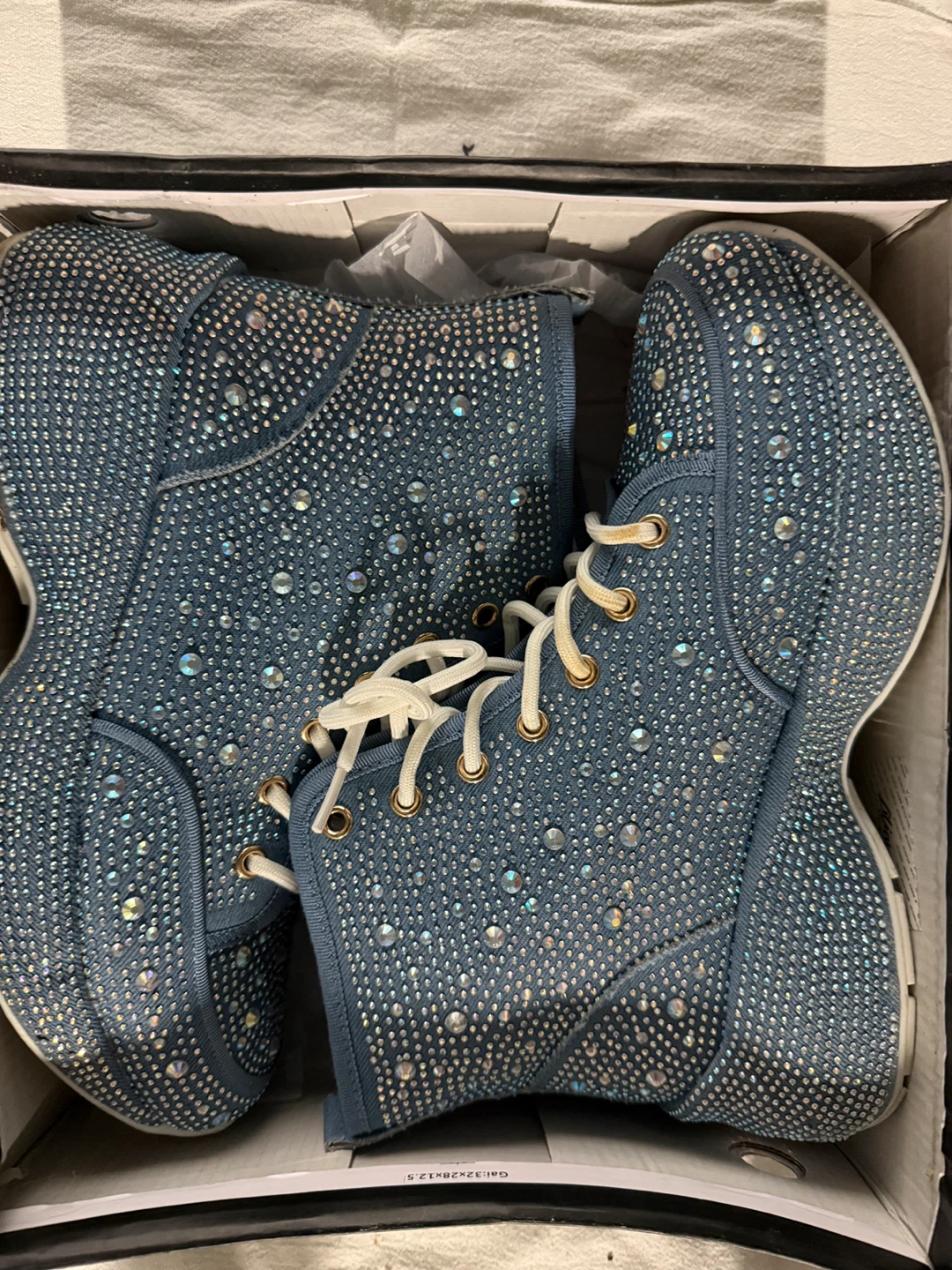 Liliana "QUEENDOM-1" Denim Rhinestone Boots - Size 11 - photo 2