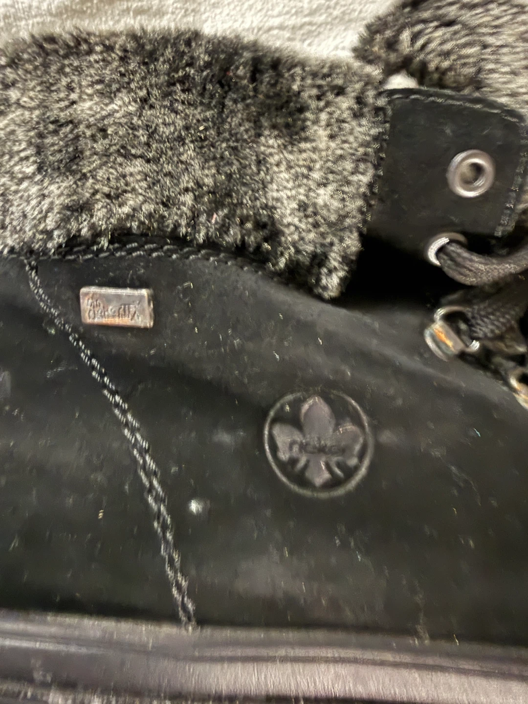 Rieker Black Suede Fur Lined Winter Boots - photo 2