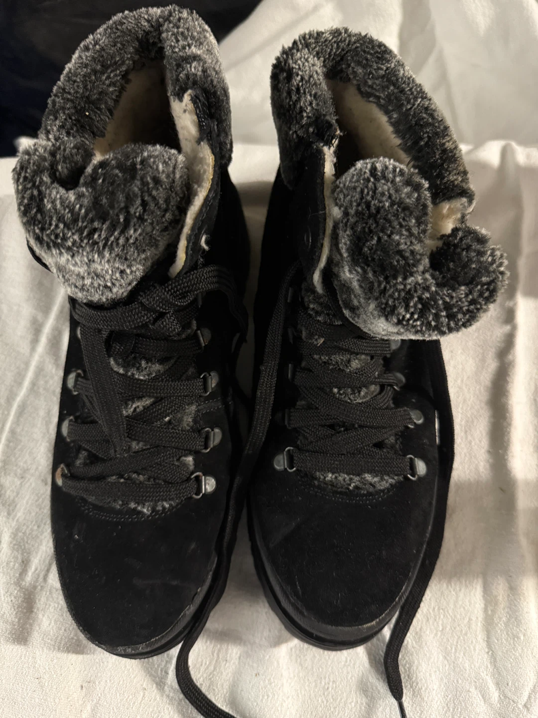 Rieker Black Suede Fur Lined Winter Boots - photo 4