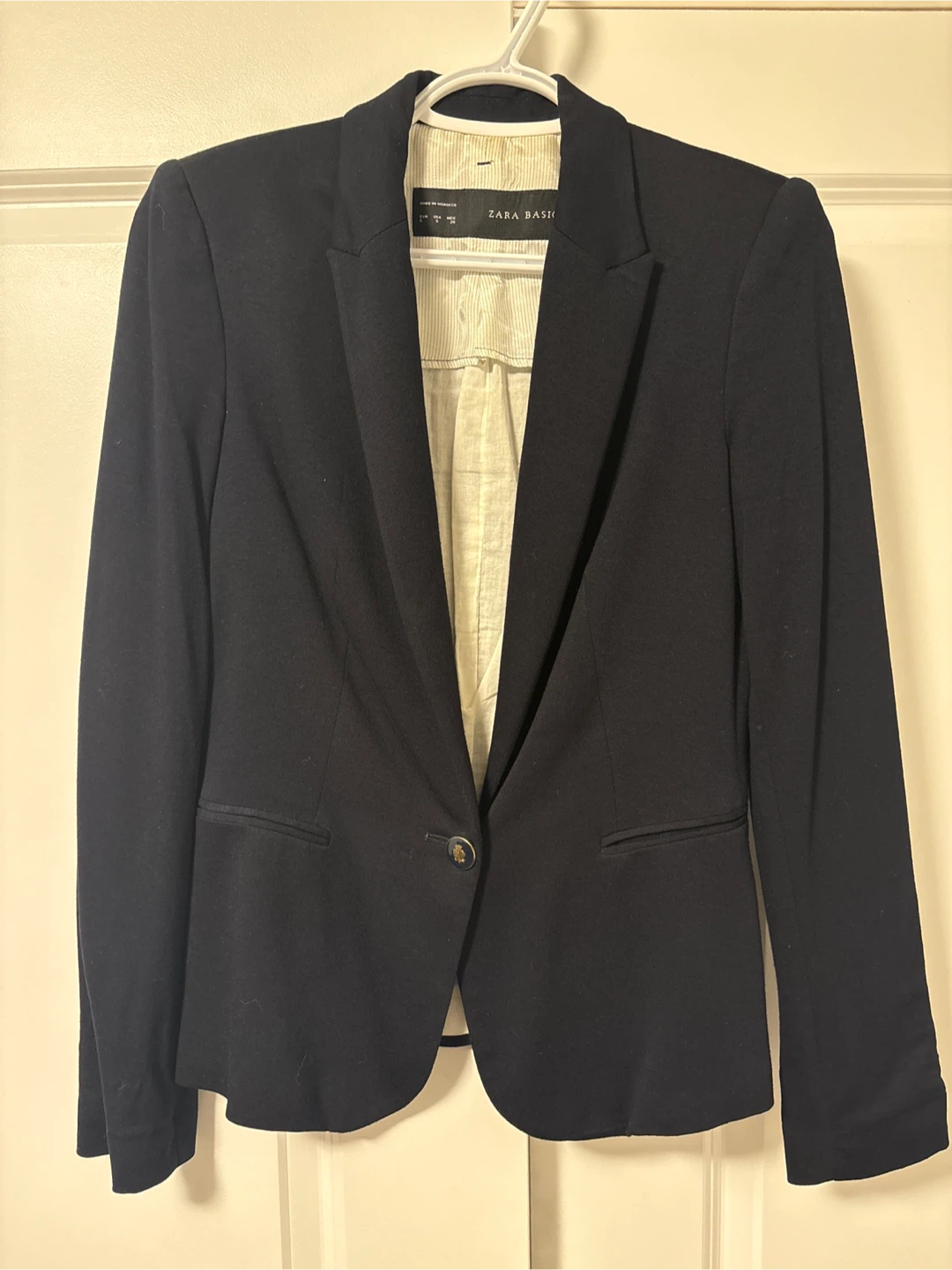 Zara Basic Dark Navy Blazer