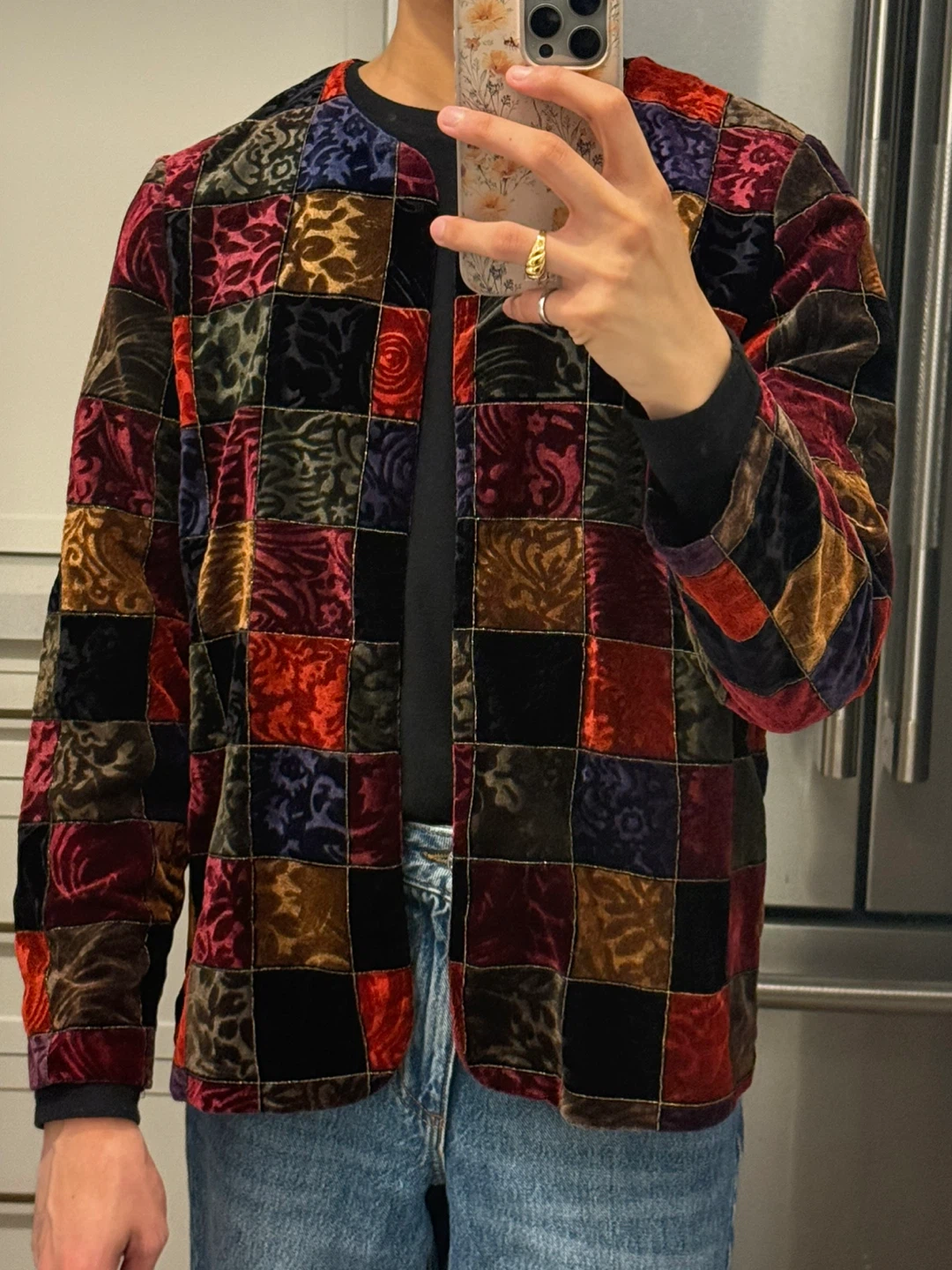 Funky Multi-Coloured Velvet Blazer - photo 2
