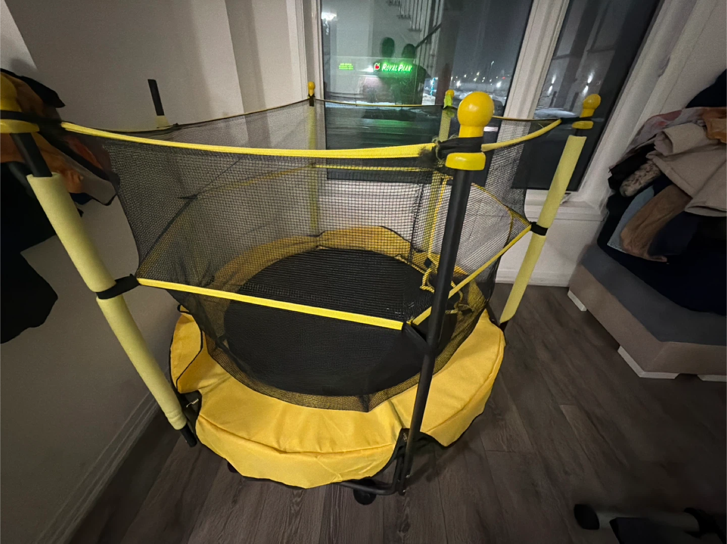 Yellow Kids Trampoline with Safety Net - photo 2