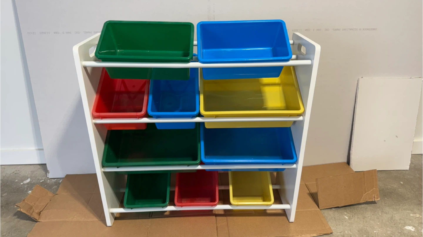 Kids Toy Organizer Storage Rack with Bins