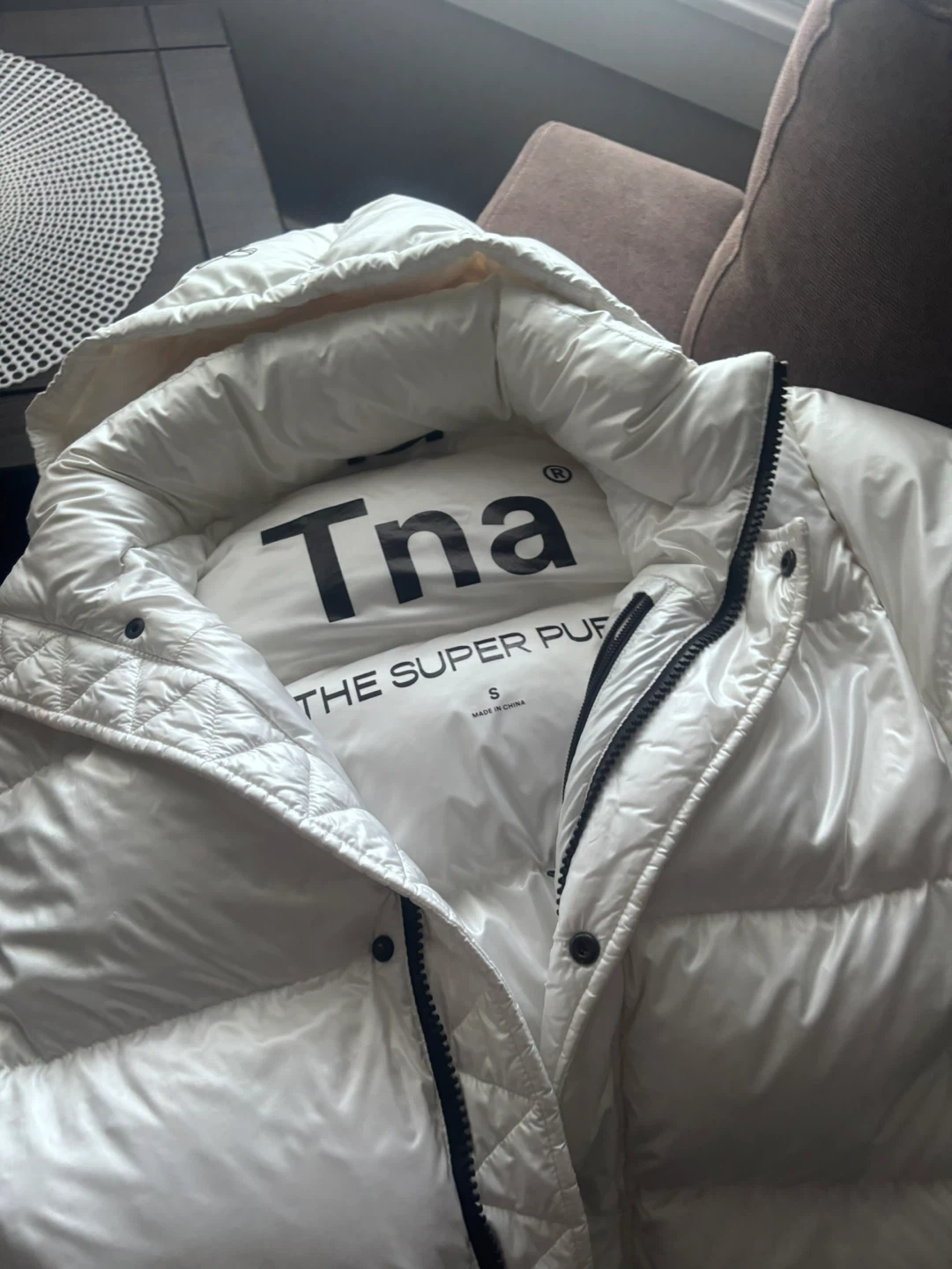 Tna The Super Puff Jacket White Size S - photo 4