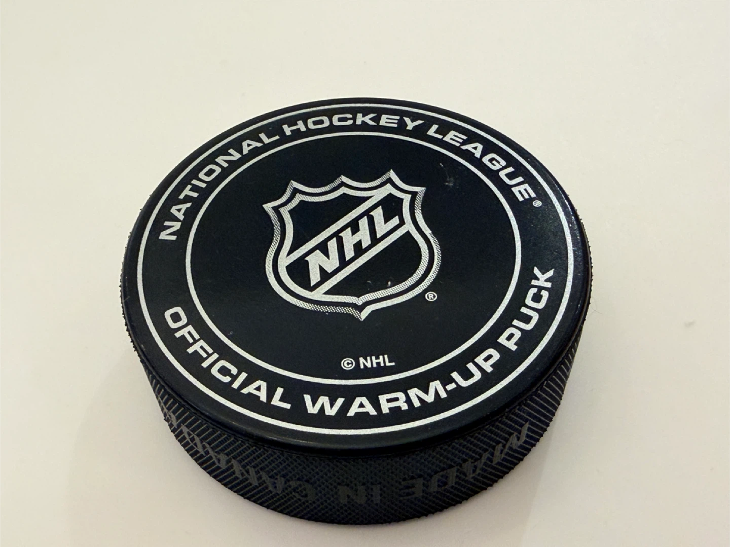 First Logo Mammoth Vs Canucks Official Warm-Up Puck Dec 5 2025 - photo 3